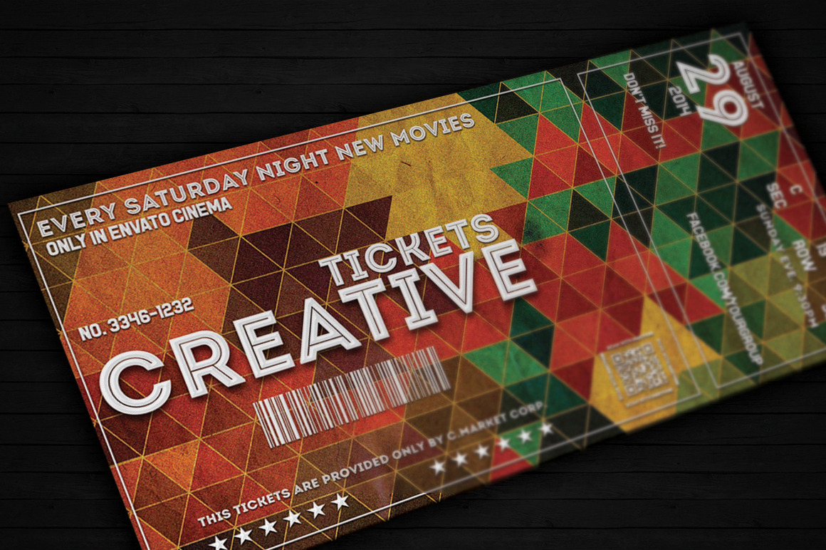 Creative ticket 01 ~ Card Templates ~ Creative Market