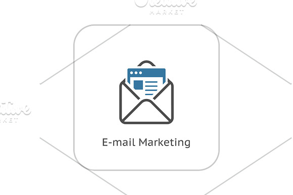 Email Marketing Icon Flat Design