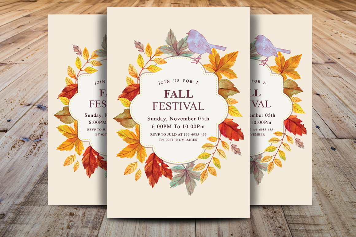 Fall Party Invitation Template 6