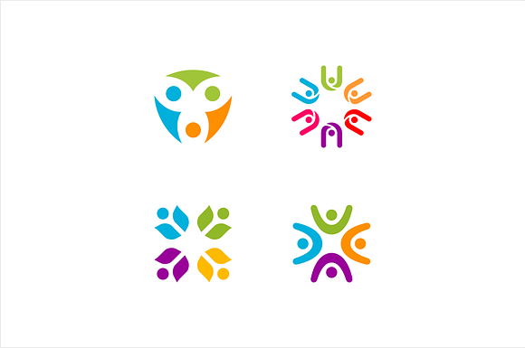 4 logos people  in Logo Templates