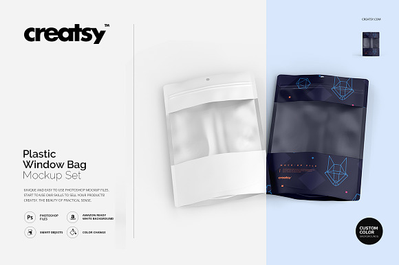 Download Plastic Window Bag Mockup Set