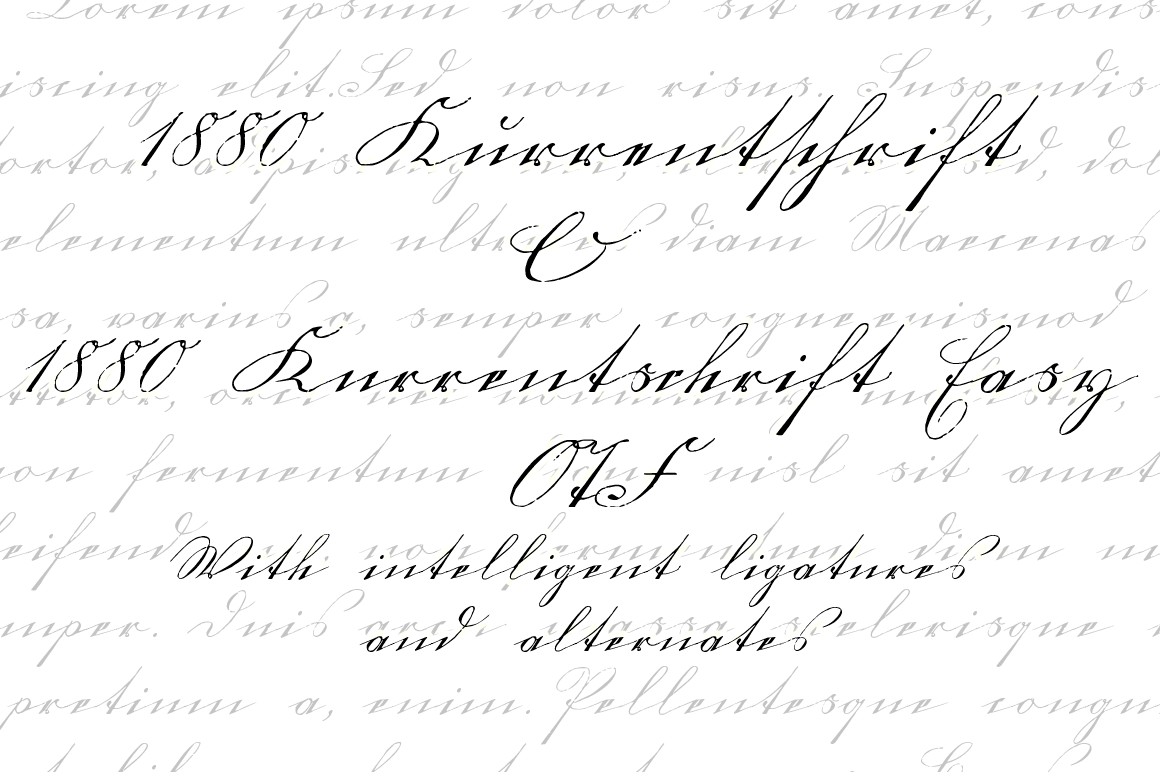 1880 Kurrentschrift set OTF ~ Script Fonts ~ Creative Market