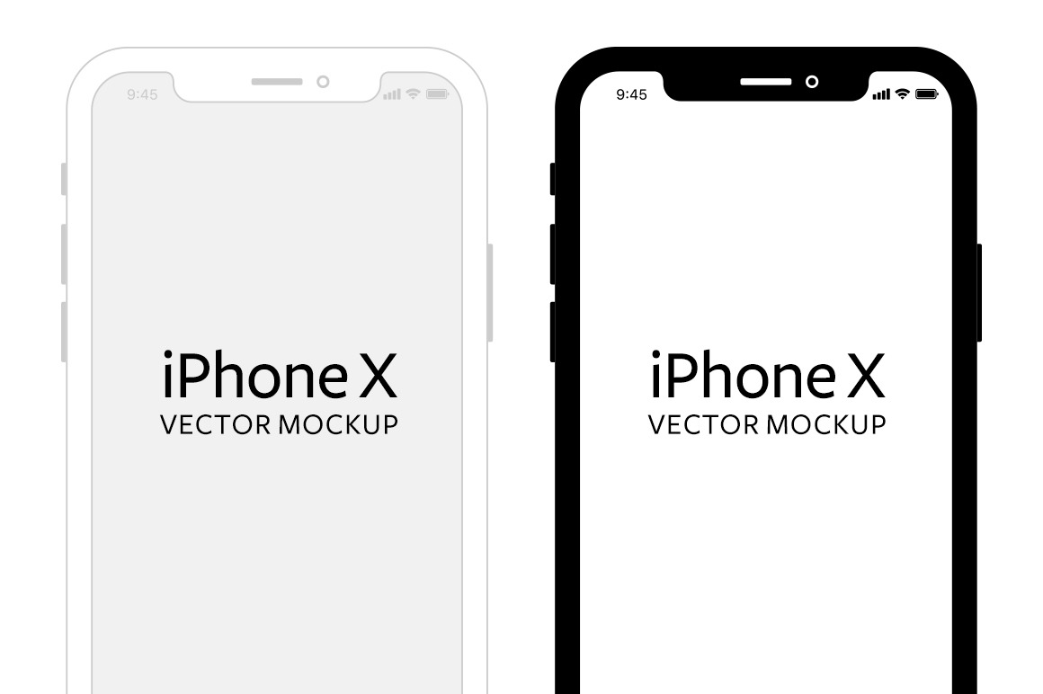Download iPhone X - Vector Mockup (NEW) ~ Templates ~ Creative Market