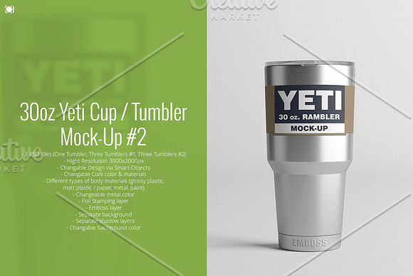 Download 30oz. Yeti Cup / Tumbler Mock-Up #2