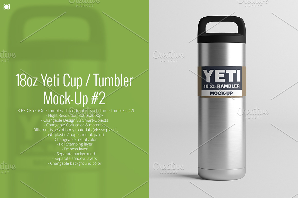 Download 18oz. Yeti Cup / Tumbler Mock-Up #2 ~ Product Mockups ...