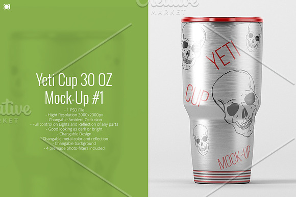 Download Free Download Yeti Cup Mock Up PSD Mockup Template