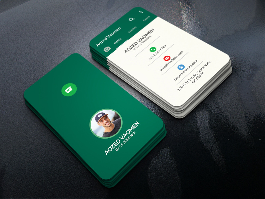 Whatsapp Business Card ~ Business Card Templates ~ Creative Market