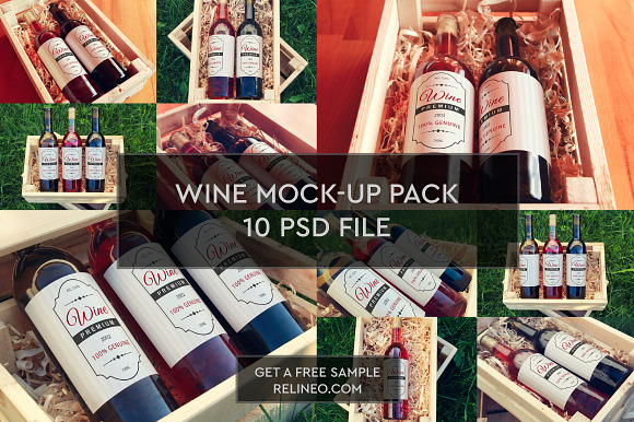 Download Wine Bottle 10 PSD Pack