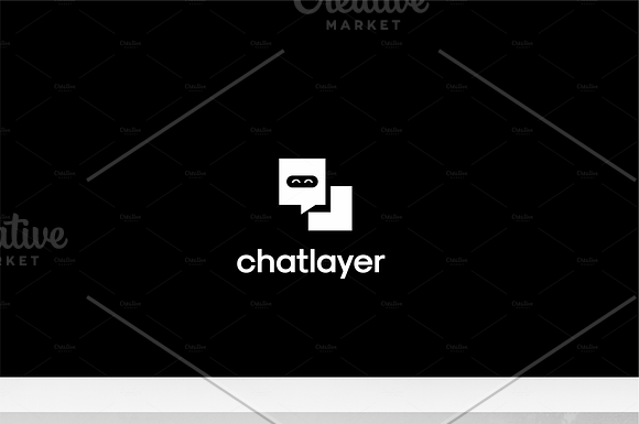 chat layer Logo template in Logo Templates - product preview 2