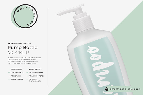 Download Shampoo or Lotion Pump Bottle Mockup