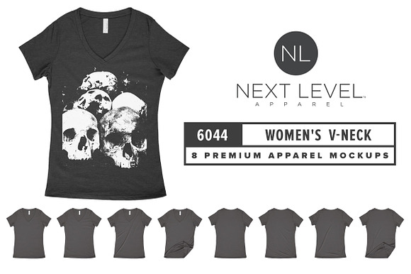 Free Next Level 6044 Women's V-Neck Mocks