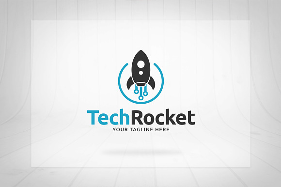 Tech Rocket Logo in Logo Templates