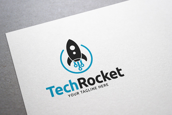 Tech Rocket Logo in Logo Templates - product preview 1