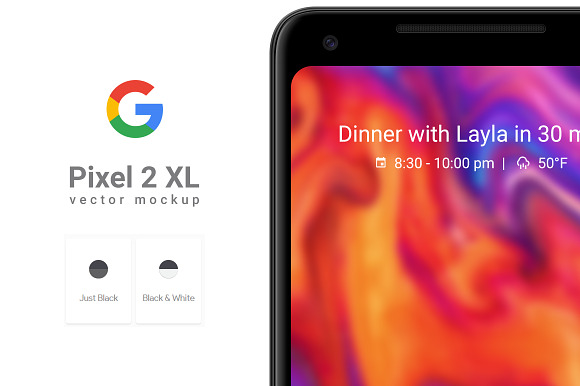 Free Google Pixel 2 XL Vector Mockup