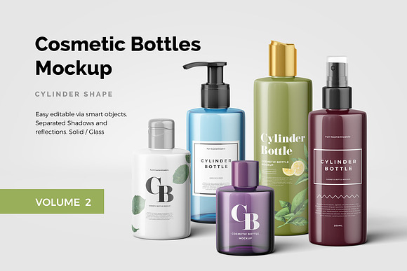 Download Cosmetic Bottles Mockup Vol.2