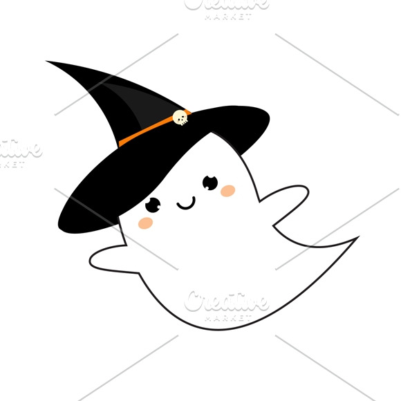 Cute kawaii ghost icon ~ Icons ~ Creative Market