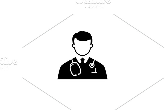 Doctor Icon Flat Design