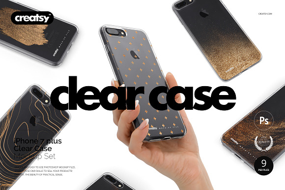 Download iPhone 7 Plus Clear Case Mockup Set