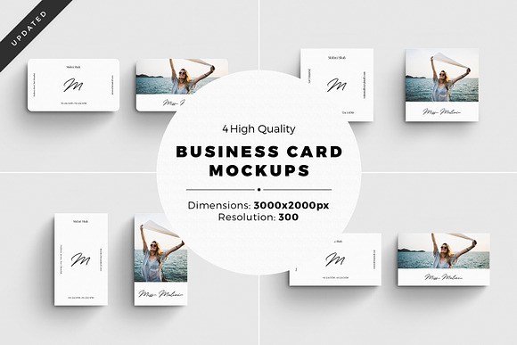 Download 4 Business Card MockUps