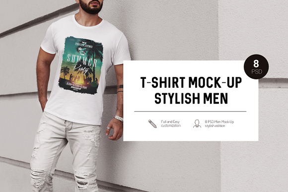 Free T-Shirt Mock-Up Stylish Men