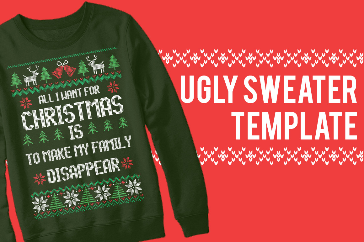 Ugly Sweater Christmas Templates Templates Creative Market