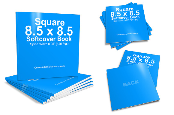 Download Square Softcover Book Mockup
