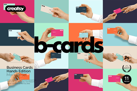 Free Business Cards Mockup Hands Edition