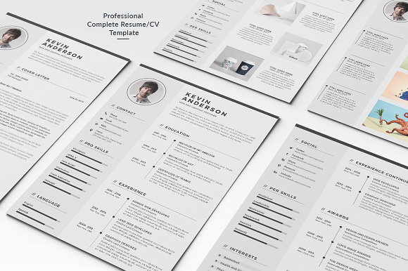 Resumecv 5 Pages Resume Templates Creative Market