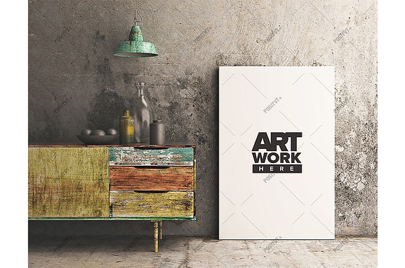 Download Canvas Mockup Reclaimed Cabinet