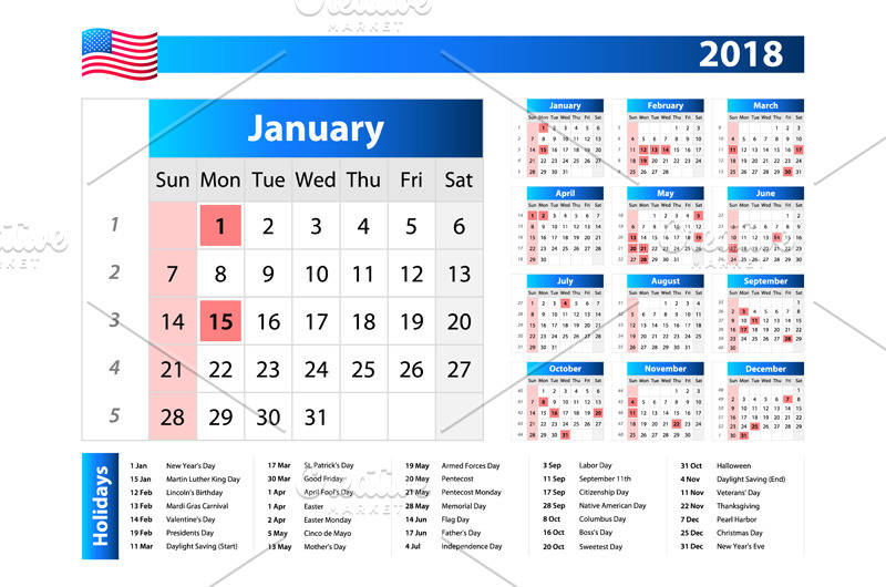 calendar-2018-usa-holidays-vector-graphics-creative-market
