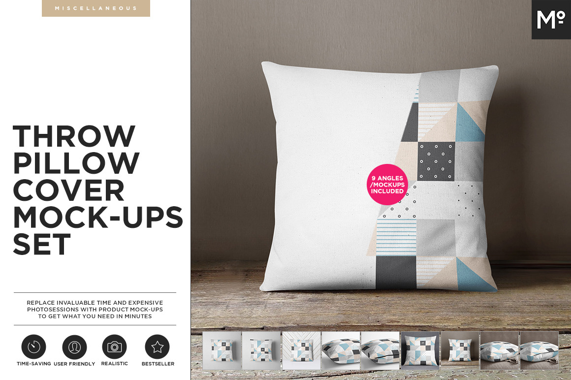 The Pillow Cover Mock Ups Set Product Mockups Creative Market