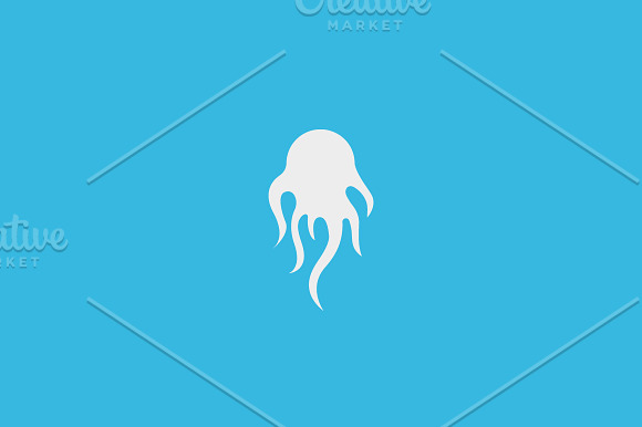 Octopus Vector Logotype Abstract Squid Shape Logo