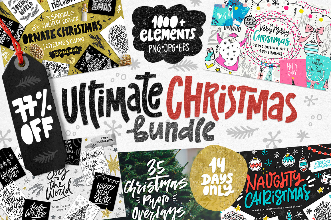 Ultimate Christmas Bundle: 77% OFF - Illustrations