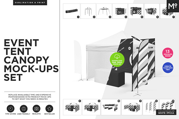 Download Download Event Tent Canopy Mock-up FREE demo - Mockups Device PSD File