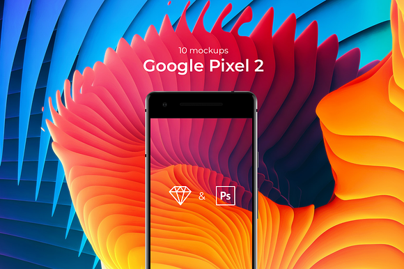 Download 10 Google Pixel 2 mockups
