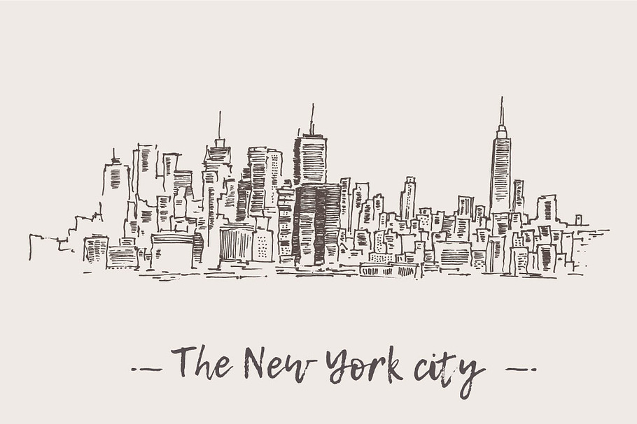 New York City Skyline Drawings