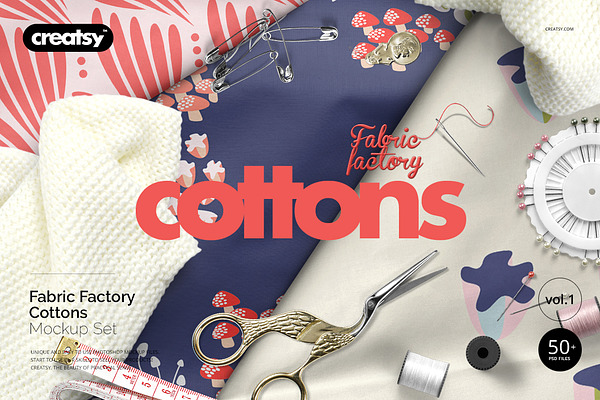 Download Free Fabric Factory Vol 1 Cotton Mockup Psd Mockup PSD Mockups.