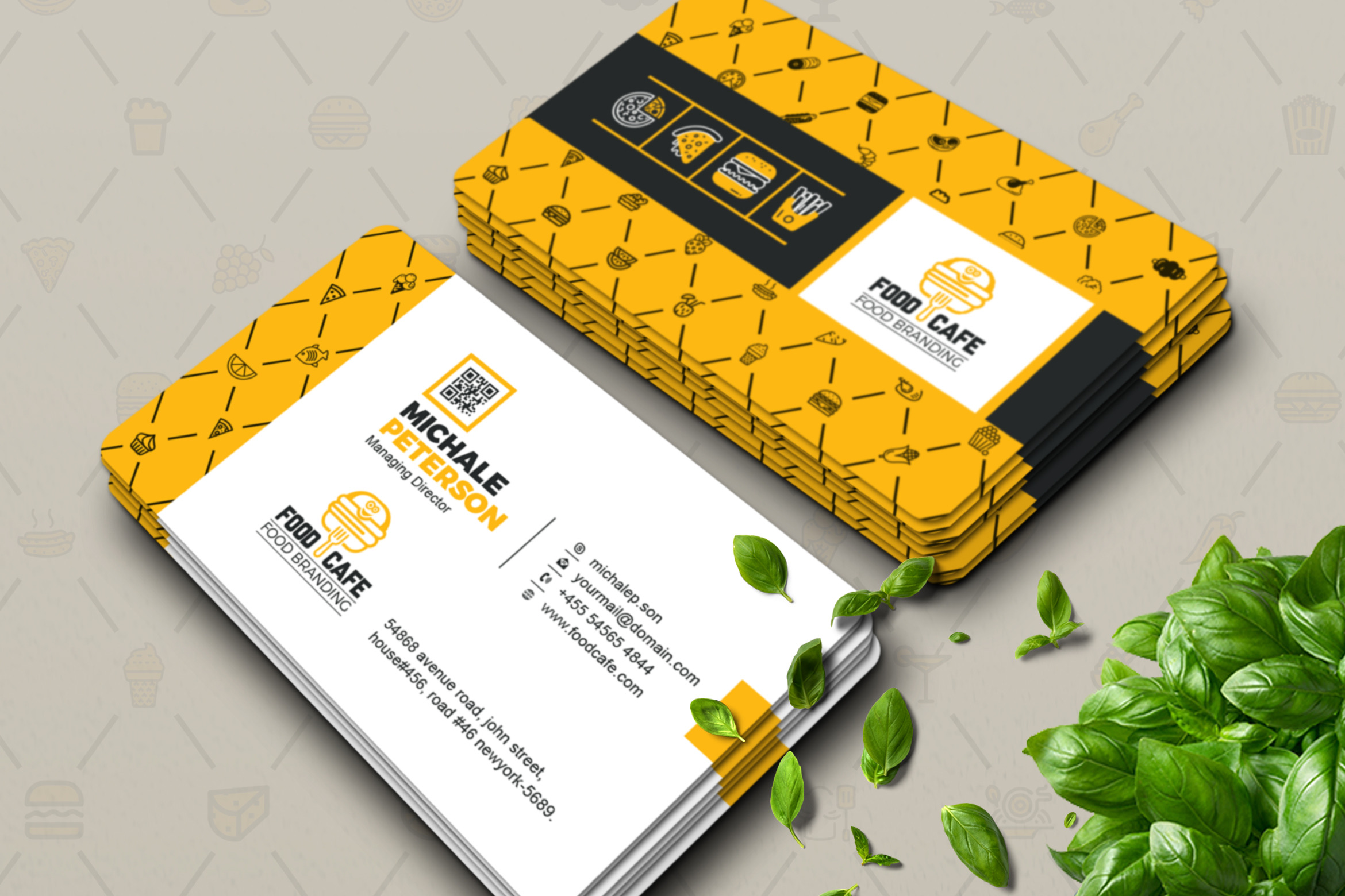 Business Card for Fast Food Company ~ Business Card ...