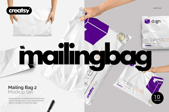 Download Mailing Bag 2 Mockup Set - PSD Mockup Free for ...