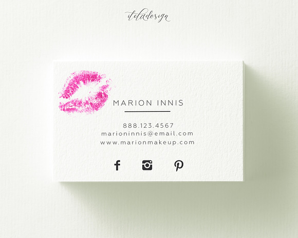 Makeup Artist Business Card in Business Card Templates - product preview 1