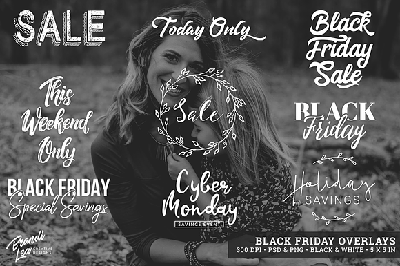 Black Friday Photography Overlays in Illustrations