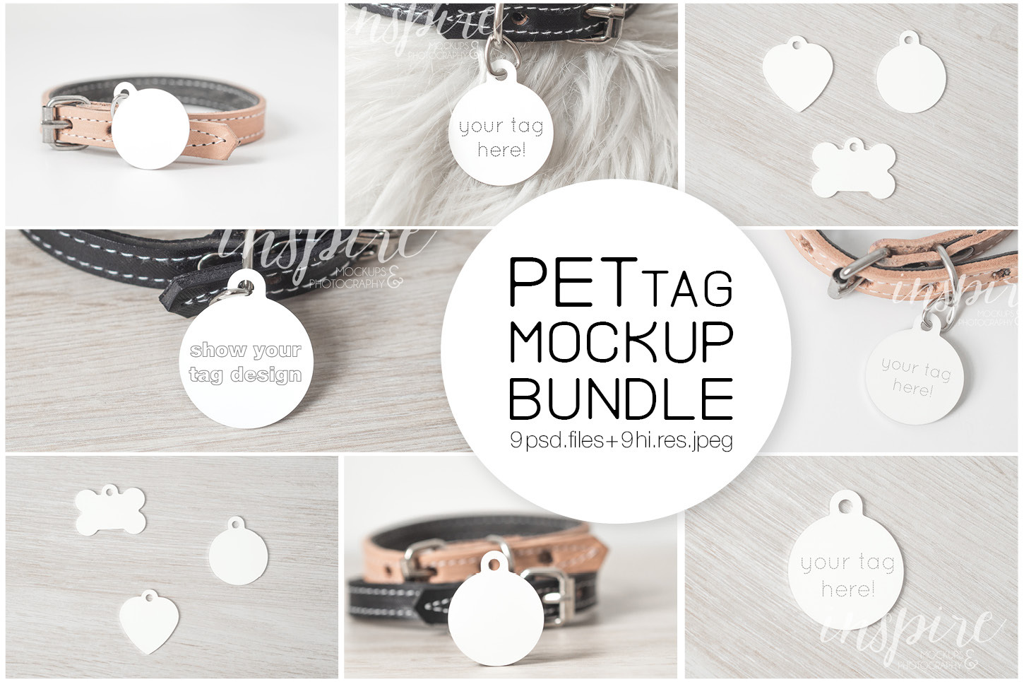 Download Circle Pet Tag PSD Mockup Bundle ~ Product Mockups ~ Creative Market