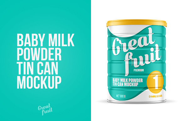 Download Milk Powder Tin Can Mockup