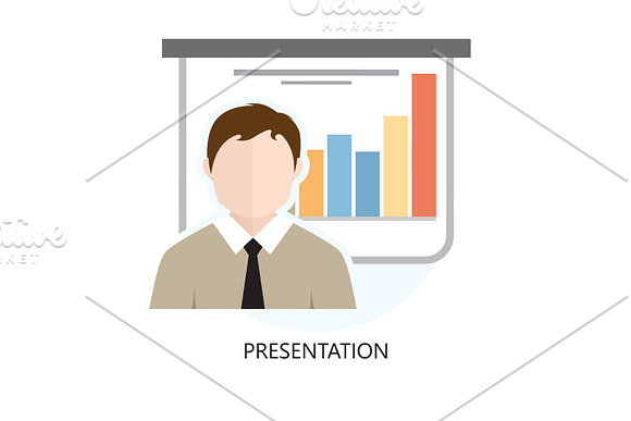 Presentation Icon Flat Design