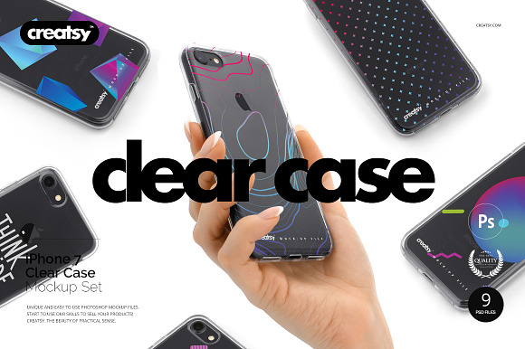 Download iPhone 7 Clear Case Mockup Set