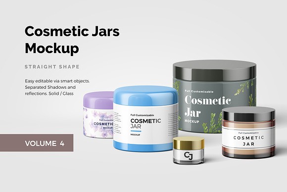 Download Cosmetic Jars Mockup