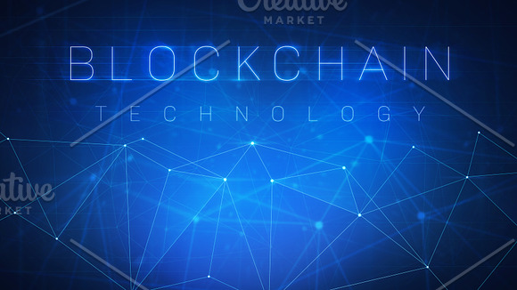 Blockchain Technology Futuristic Hud Banner