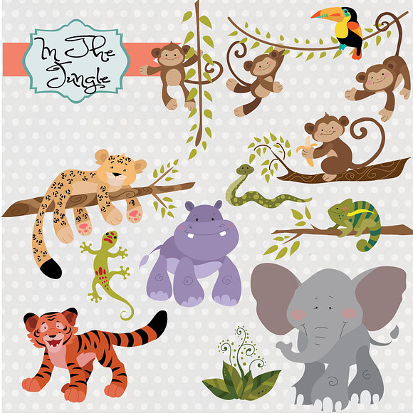 jungle animals clipart pictures - photo #27
