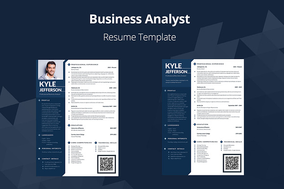 Editable Resume Business Analyst Resume Templates Creative Market