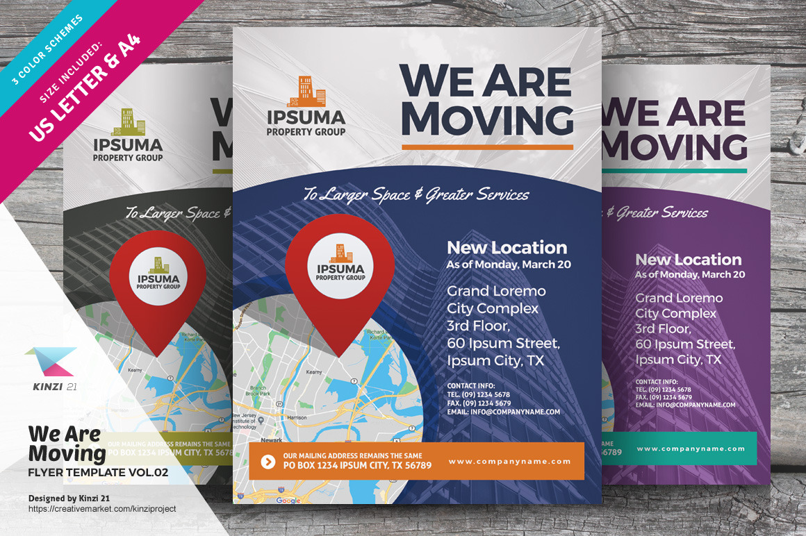 We Are Moving Flyer Vol.02 Flyer Templates Creative Market